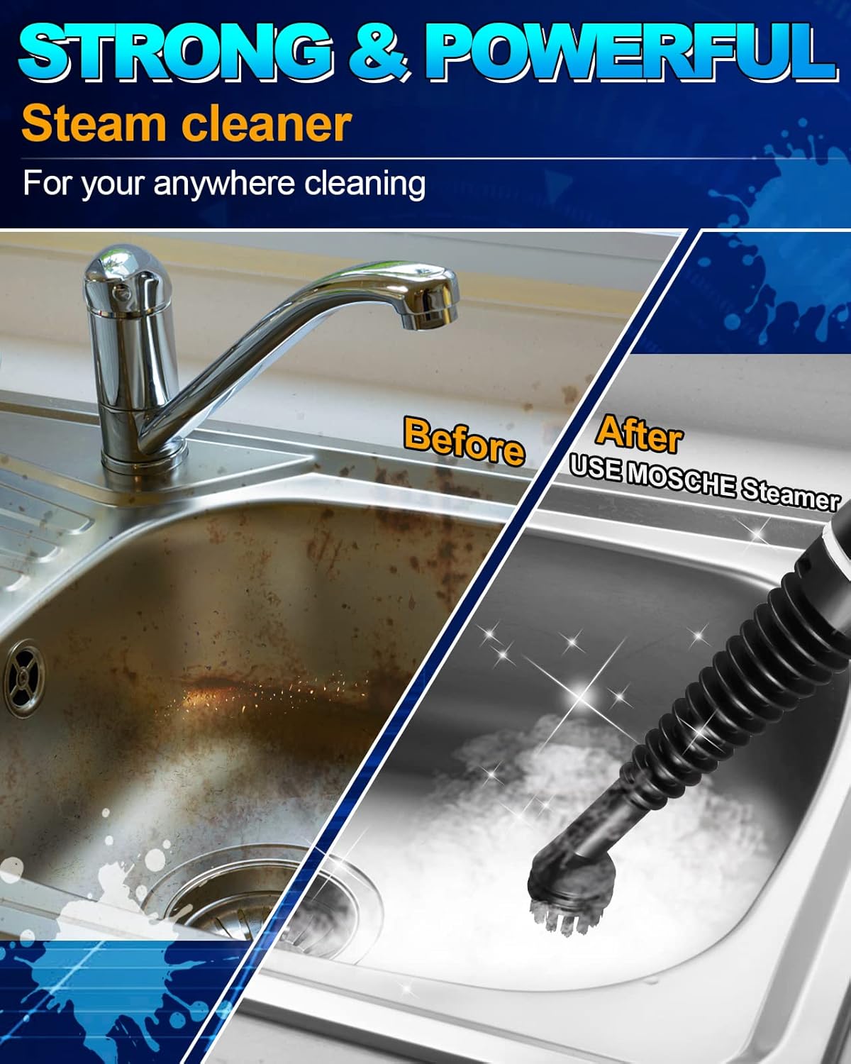 Steamora™ High-Pressure Multi-Surface Steam Cleaner Pro